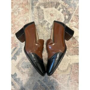 Claudia Ciuti for Wilkes Bashford HEELED LEATHER LOAFER, Sz 8.5